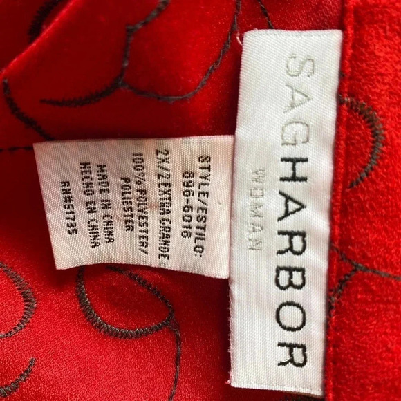 Sagharbor Thread Embroidery Button Down Shirt Women Plus Size 2X - Picture 4 of 7